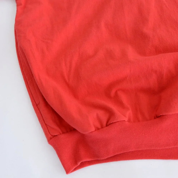 Vintage 90's  Windswept Red Navy Quarter Zip Double Lined Cotton Blend Sweater M - Picture 7 of 10